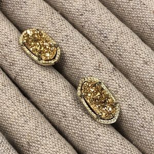 Kendra Scott gold druzy earrings